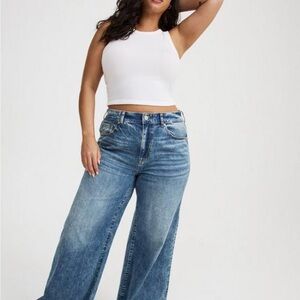 Torrid High-rise Baggy Wide Leg Duo Denim
